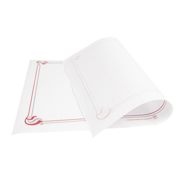 TOALHETES DE MESA BORDEAUX/CINZA MAXIM 48 G/M2 31x43 CM BRANCO CELULOSE 500 UNIDADES