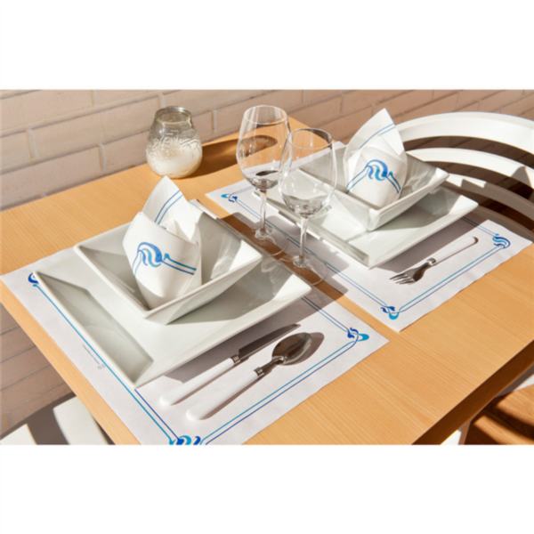 TOALHETES DE MESA MAXIM BLEU 48 G/M2 31x43 CM BRANCO CELULOSE (500 UNIDADE)