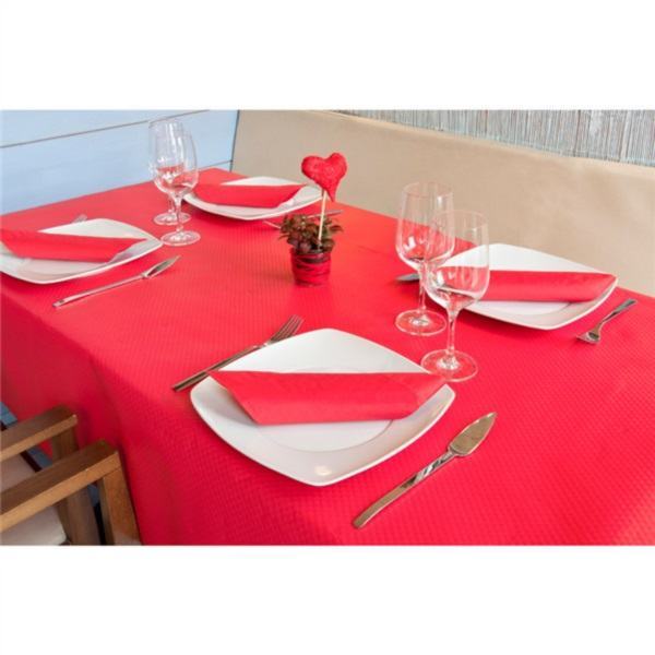 ROLO DE TOALHA DE MESA 48 G/M2 1,20x100 M ENCARNADO CELULOSE (4 UNIDADE)