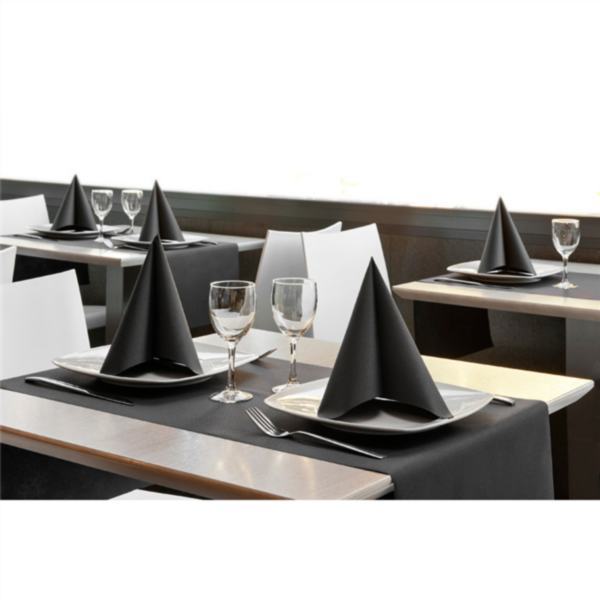 ROLO T�TE � T�TE PR�. 120CM (20 SER.) 55 G/M2 0,40x24 M PRETO AIRLAID (6 UNIDADE)