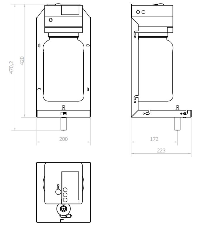 Artigo para o sistema multi-m�dulos MUMO equipado com dispensador de sab�o l�quido ativado por sensor laser.