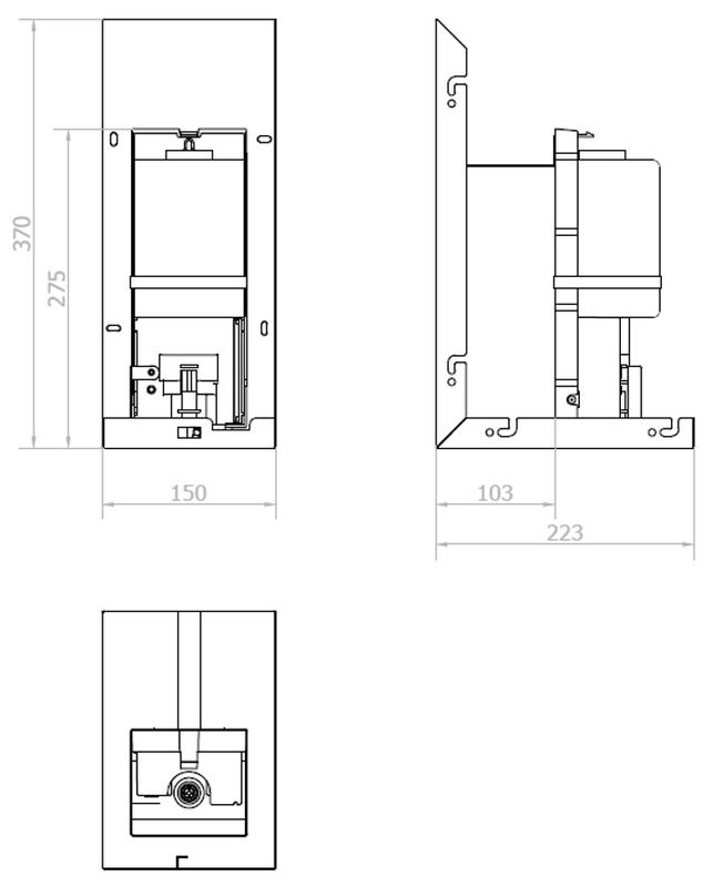 Artigo para o sistema multi-m�dulos MUMO equipado com dispensador de sab�o l�quido ativado por sensor de infravermelhos.