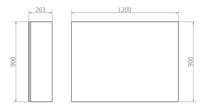M�vel compacto MUMO de 1200 mm.