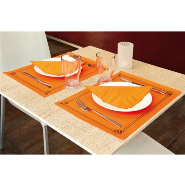 TOALHETES DE MESA 48 G/M2 31x43 CM TANGERINA CELULOSE 500 UNIDADES