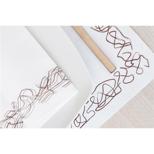 GUARDANAPOS ECOLABEL DOUBLE POINT - ARISTAS 18 G/M2 40x40 CM BRANCO TISSUE 