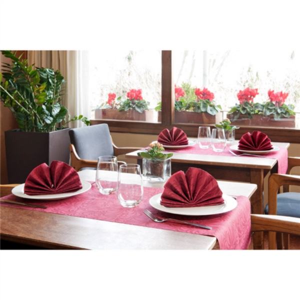 ROLO T�TE � T�TE PR�. 120CM (20 SER.) PARK AVENUE 55 G/M2 0,40x24 M BORDEAUX AIRLAID (6 UNIDADE)