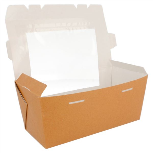 Caixas C/Janela P/SANDWICH - Grande FEEL GREEN 300 G/M2 20,5x9x9 CM Castanho Cartolina (25 UNIDADE)