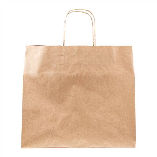 SACOS SOS CATERING COM ASAS 90 G/M2 32+21x28,5 CM NATURAL KRAFT CAIXA 250 UNIDADES 