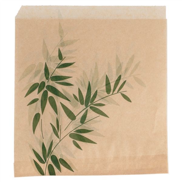 PAPEL ANTI-GORDURA ABERTO 2 LADOS FAST FOOD 'FEEL GREEN' 34 G/M2 16x16,5 CM NATURAL PERG.ANTI-GORDURA (500 UNIDADE)