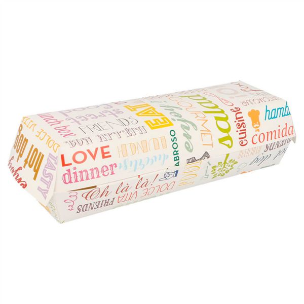 Caixa P/HOT DOG 250 G/M2 23,5x9x6 CM Branco Cartolina (50 UNID.)