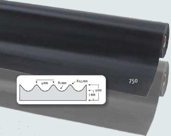 TAPETE DE APOIO E ADERENTE RIB-N-ROLL N-750  3mm NOTRAX