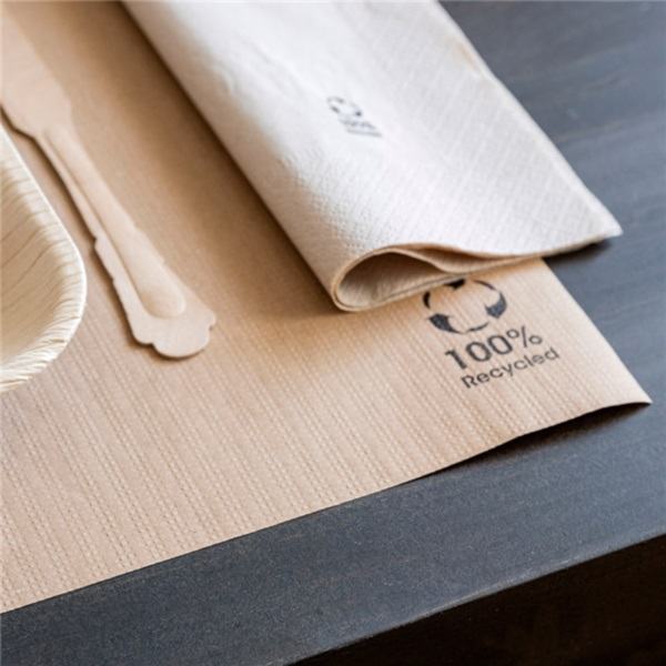 Toalhetes de mesa FEEL GREEN 80 G/M2 31x43 Cm Natural 250 Unidadades