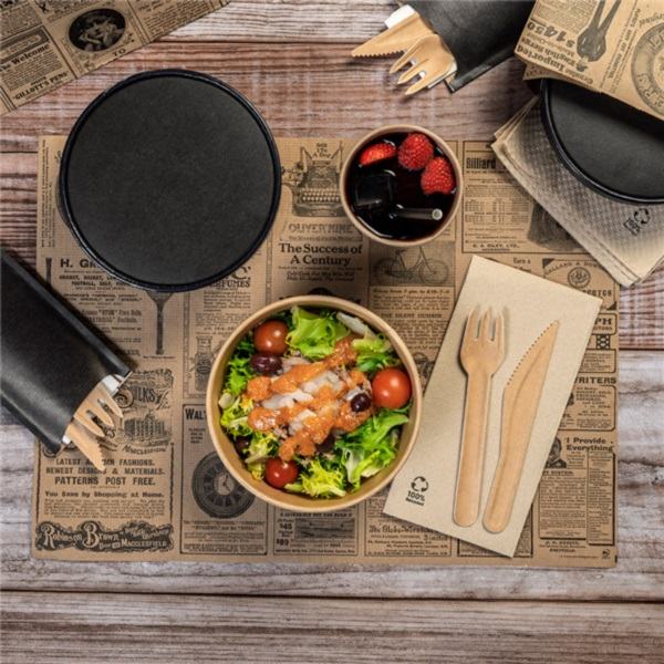 TOALHETES DE MESA FEEL GREEN 'TIMES' 80 G/M2 31x43 CM NATURAL PAPEL RECICLADO (250 UNIDADES)