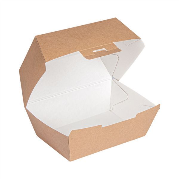 Caixa LUNCH BOX THEPACK 275G/M2 22x13,5x9 CM Natural  Cart�o Ondulado Nano-Micro 50 Unidades