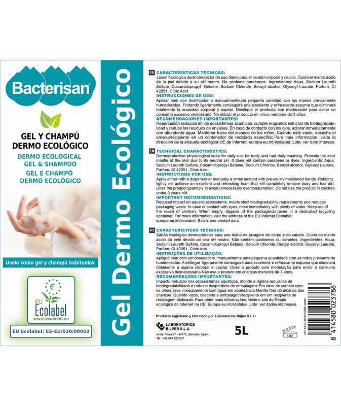 Hospigel Ecologico Dermoprotector 0.750 L Caixa 15 unidades
