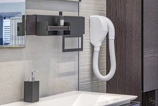 Secador de cabelo de parede branco Caribe