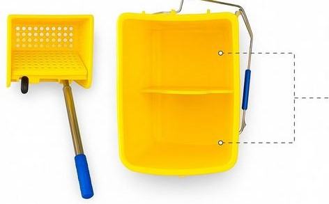 Balde de limpeza  Industrial 24 litros +Prensa C/Sep de �guas 