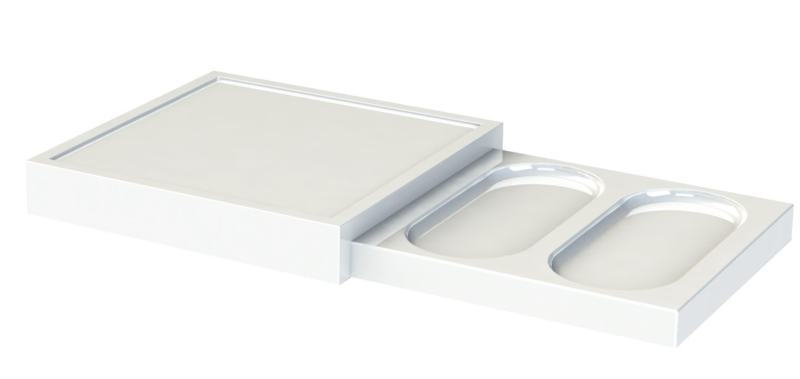 Bandeja / Tabuleiro Orchestro para casa de banho, branca