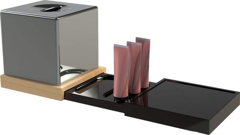 Segunda Bandeja / Tabuleiro Orchestro para casa de banho, preta