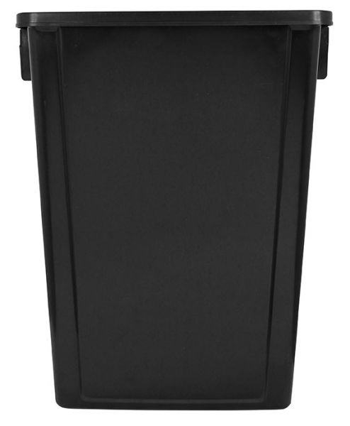 Contentor de reciclagem preto de 60 L