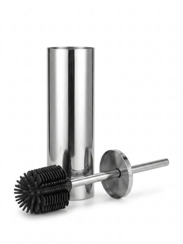 Pia�aba / Escova de sanita em a�o inoxid�vel brilhante 304 + silicone