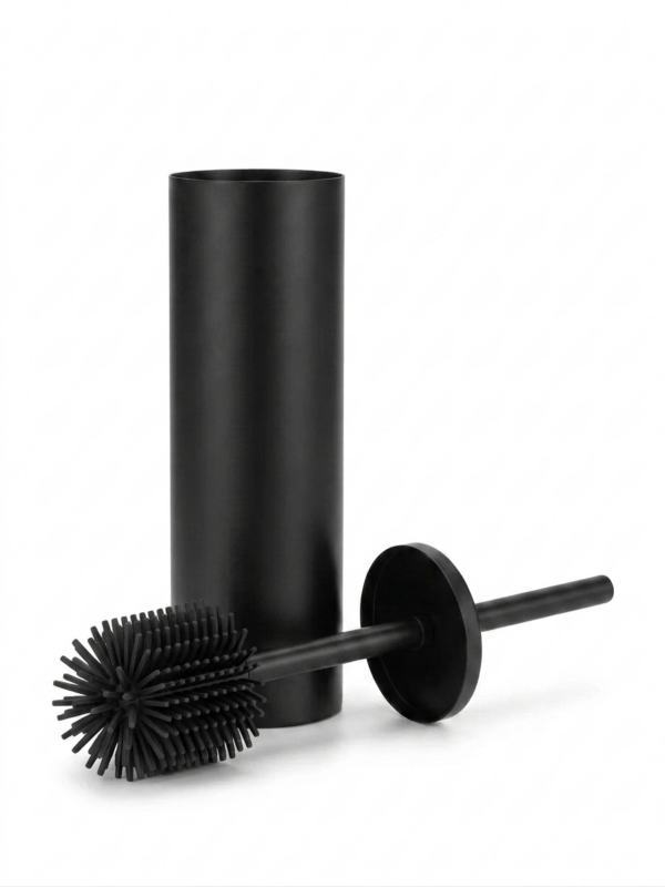 Pia�aba / Escova de sanita em a�o inoxid�vel preto 304 + silicone