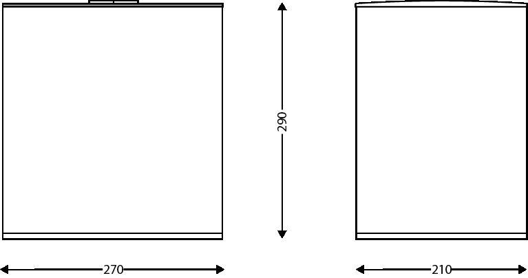 Papeleira/Caixote  Selectiva rectangular com 2 compartimentos 14 Lt