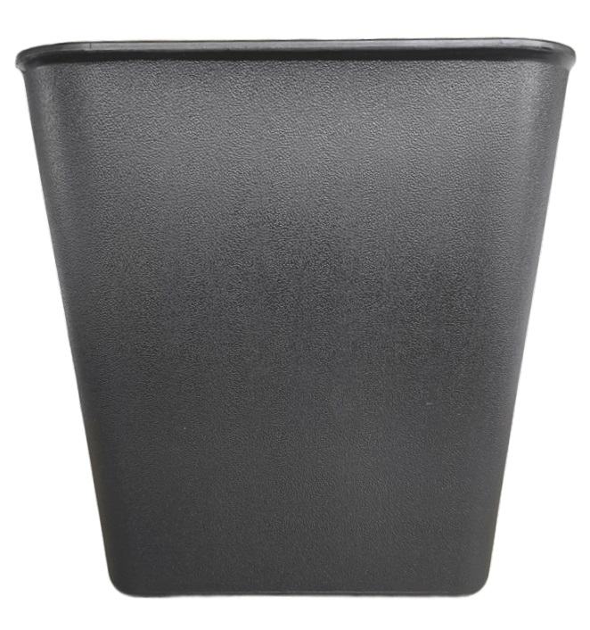 Papeleira/Caixote do lixo retangular preto, 6,6 L