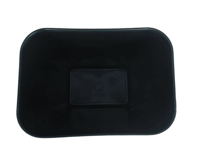 Papeleira/Caixote do lixo retangular preto, 6,6 L