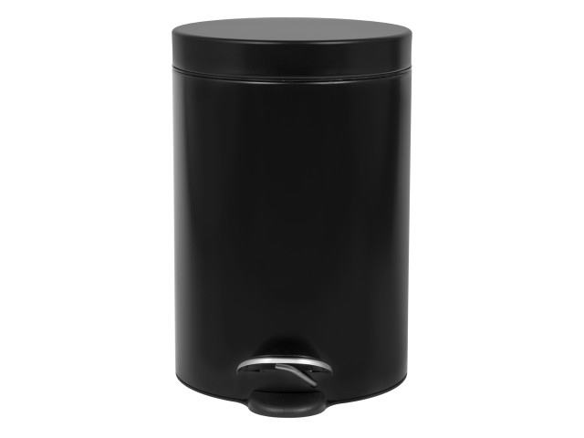 Papeleira/Caixote/Balde - do lixo com pedal 3 L, a�o inox preta