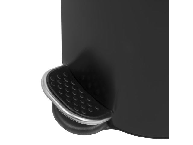 Papeleira/Caixote/Balde - do lixo com pedal 3 L, a�o inox preta