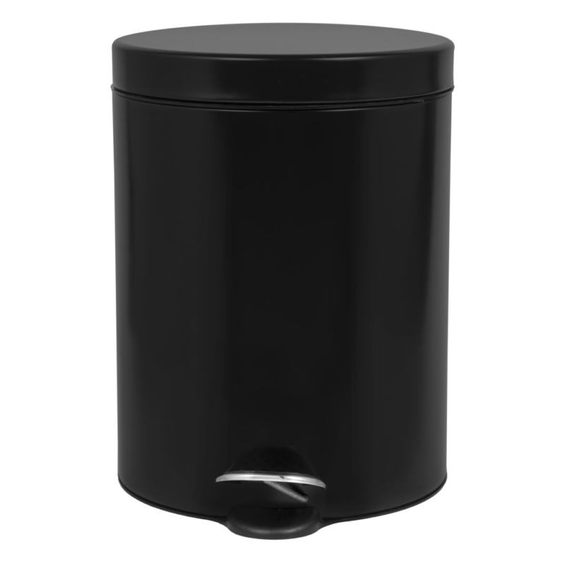 Papeleira/Caixote/Balde - do lixo com pedal 5 L, a�o inox preta