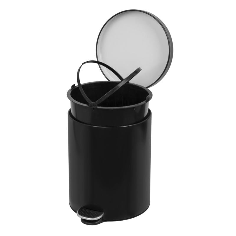 Papeleira/Caixote/Balde - do lixo com pedal 5 L, a�o inox preta