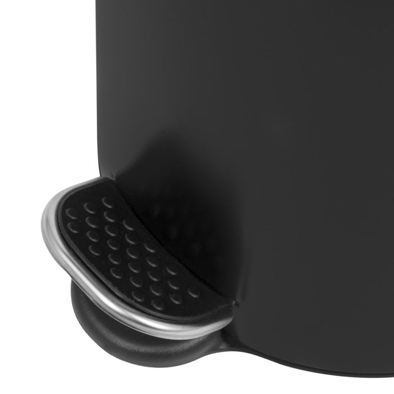 Papeleira/Caixote/Balde - do lixo com pedal 5 L, a�o inox preta