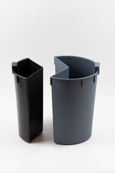 Papeleira/Caixote do lixo de reciclagem com 2 compartimentos 13 L