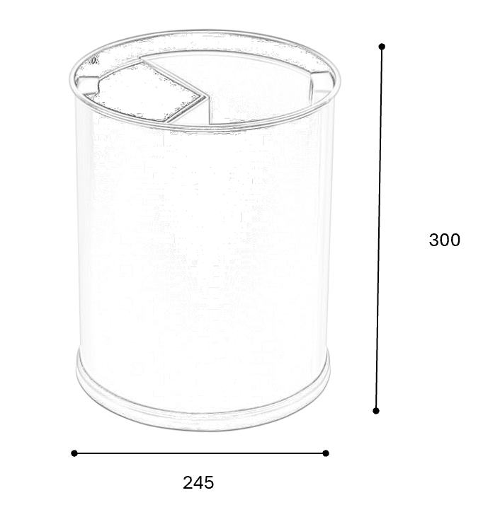 Papeleira/Caixote do lixo de reciclagem com 2 compartimentos 13 L