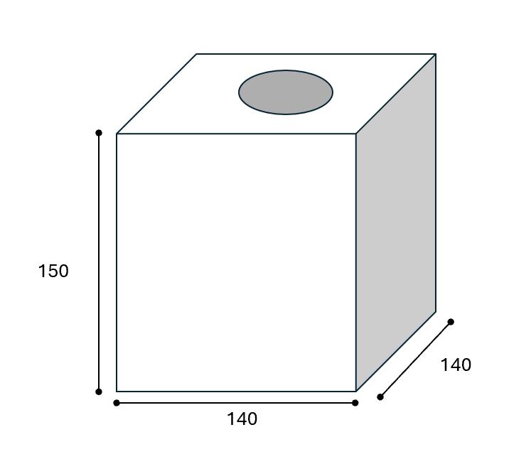 Caixa de len�os quadrada Adesign Cavern