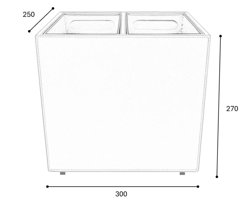 Caixote do lixo para reciclagem Adesign Grandeur