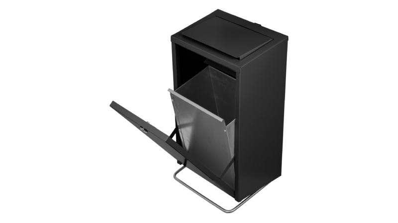 Contentor de Higiene Feminina Preto mate 18 Lt