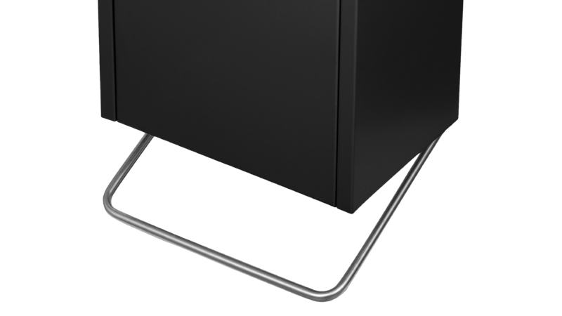Contentor de Higiene Feminina Preto mate 18 Lt