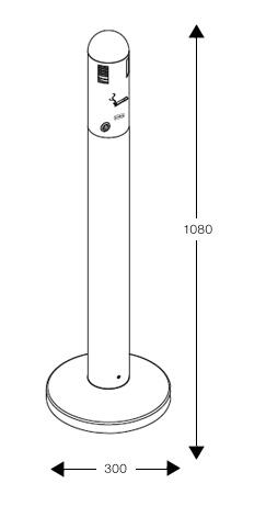  Cinzeiro Tubular 3 Lt