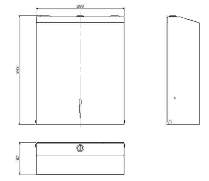 Dispensador de toalhas de m�o em metal branco