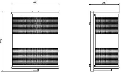 Papeleira de parede meia lua perfurada