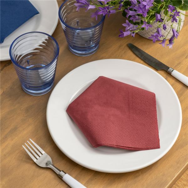 GUARDANAPOS ECOLABEL 2 FOLHAS 18 G/M2 39x39 CM BORDEAUX TISSUE (1600 UNIDADE)