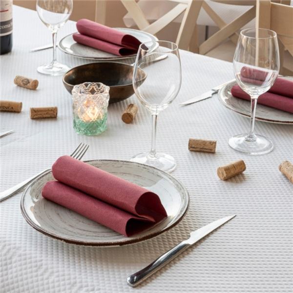 GUARDANAPOS ECOLABEL 2 FOLHAS 18 G/M2 39x39 CM BORDEAUX TISSUE (1600 UNIDADE)