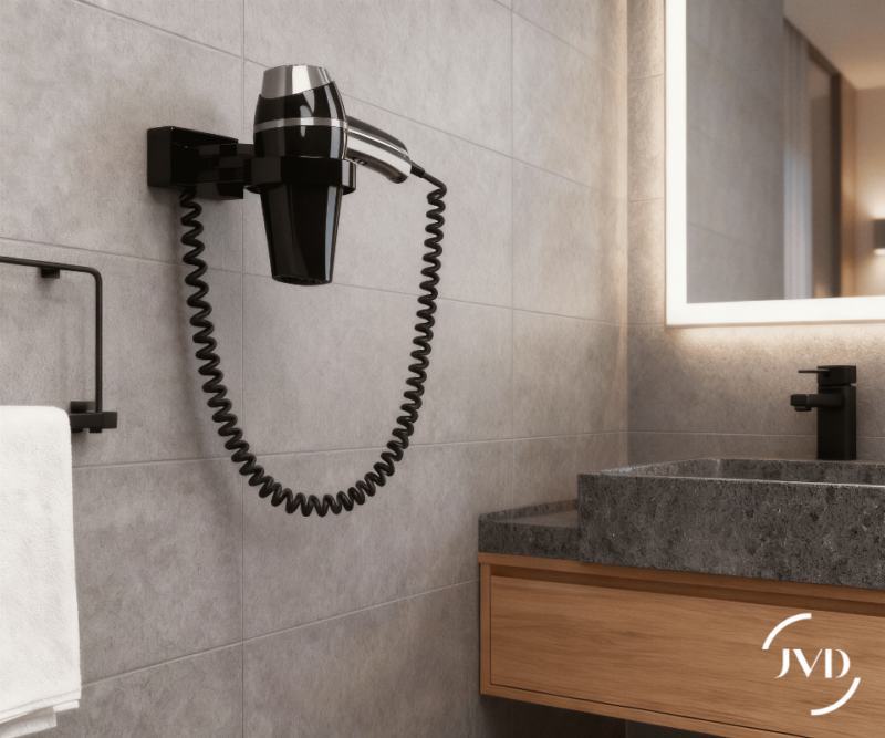 Secador Clipper Preto + suporte universal 