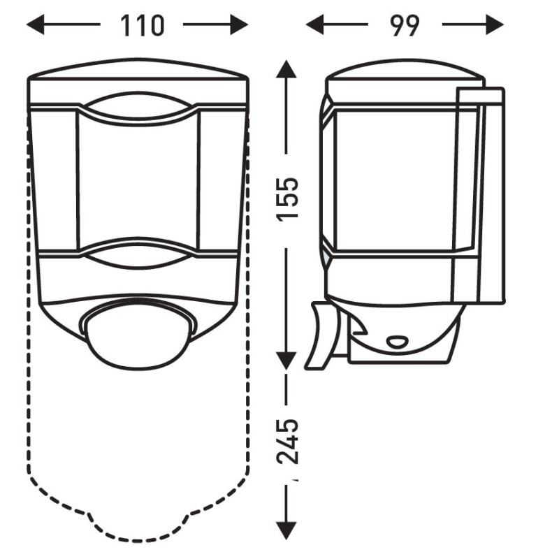 Saboneteira / Doseador CRYSTAL 450ml