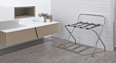 Suporte de malas metal cromado 