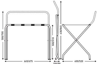 Suporte de malas metal cromado 