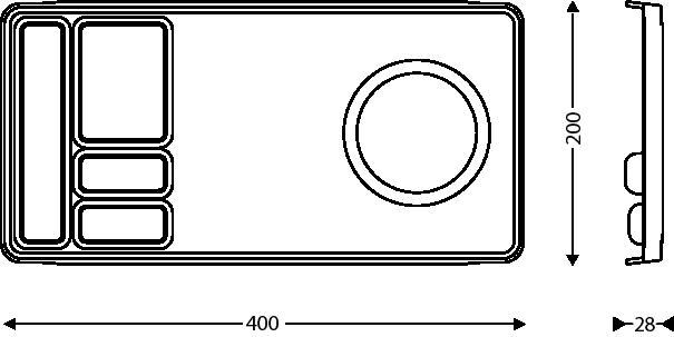 Bandeja MAESTRO branca perfurada